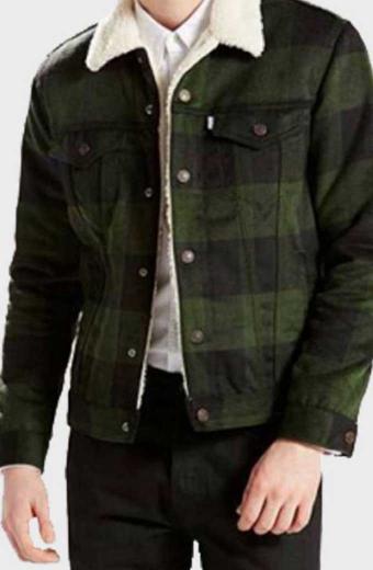 Luke Perry Riverdale Fred Andrews Green Checked Cotton Jacket