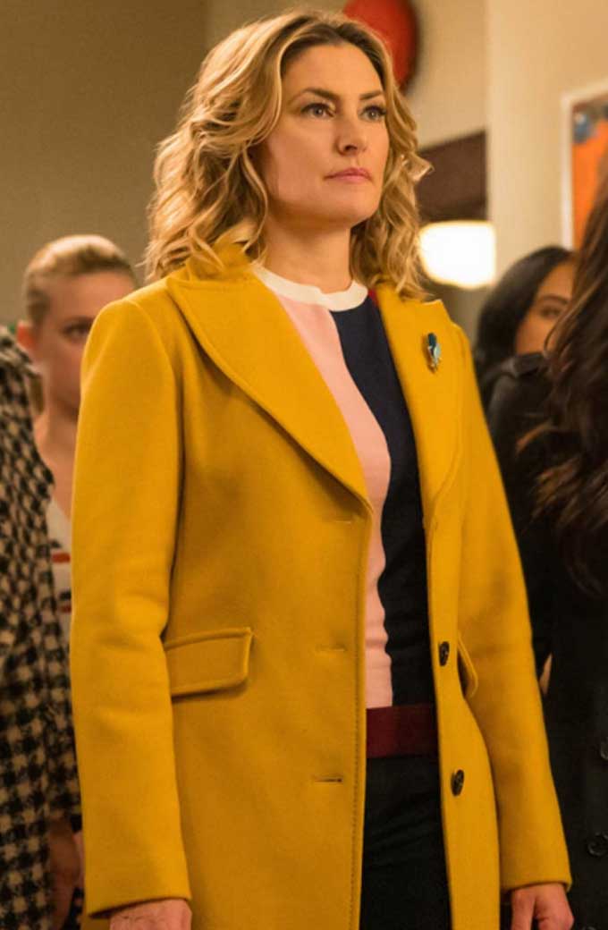 Lili Reinhart Riverdale Betty Cooper Yellow Wool Trench Coat