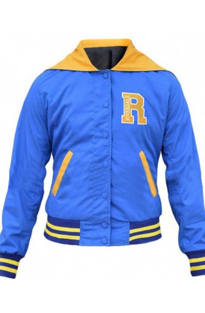Riverdale Inspired Cheer Leader Girls Hooded Varsity Jacket
