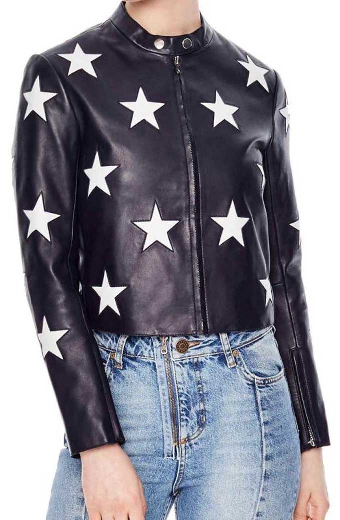 Madelaine Petsch Cheryl Blossom Riverdale Black Stars Jacket