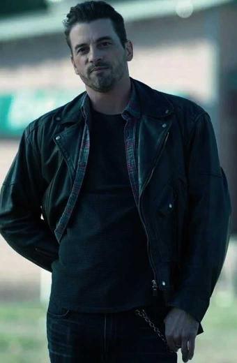 FP Jones Riverdale Skeet Ulrich Biker Black Leather Jacket