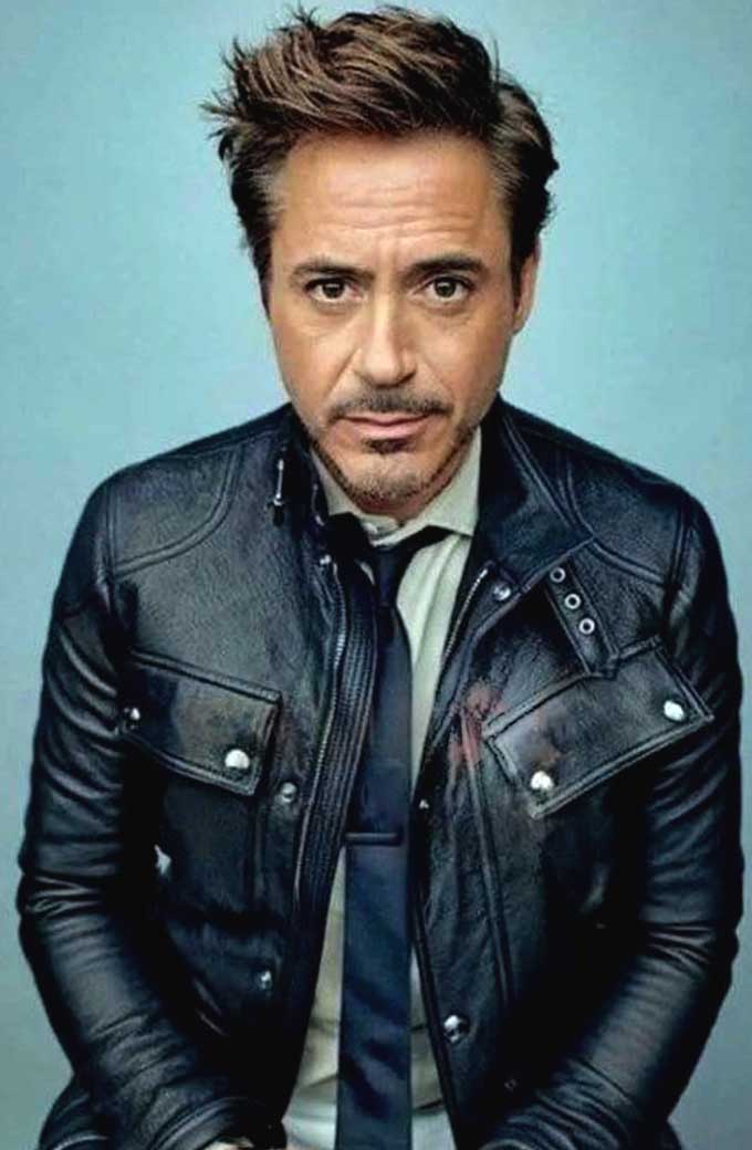 Robert Downey Casual Leather Jacket