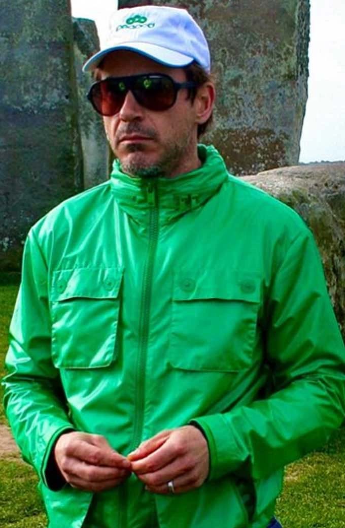 Mens Casual Robert Downey Jr Street Style Parachute Jacket