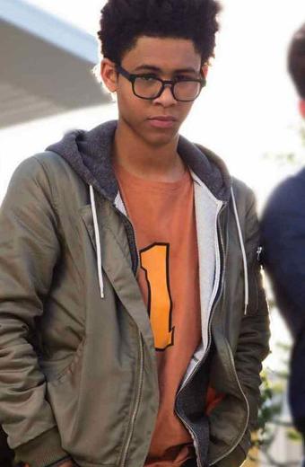 Alex Wilder Runaways Rhenzy Feliz Bomber Green Satin Jacket
