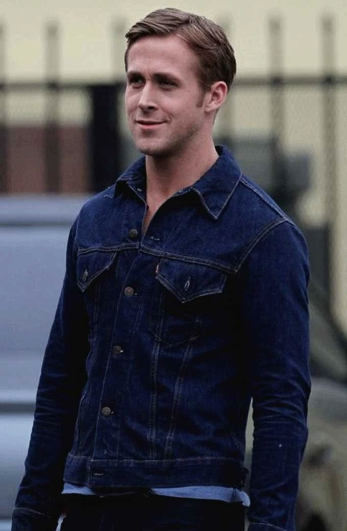 Ryan Gosling Drive Movie Driver Shirt Style Blue Denim Jacket