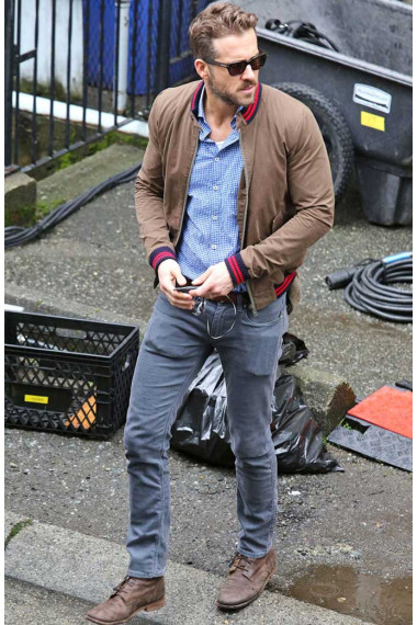 The Age of Adaline Actor Ryan Reynolds Cotton Jacket