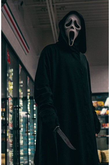 Scream Ghostface Hooded Cotton Long Coat