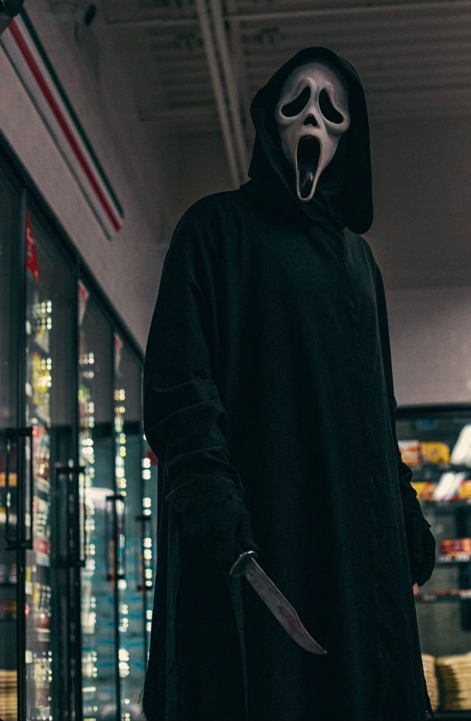 Scream Ghostface Hooded Cotton Long Coat