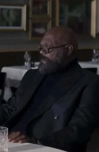 Samuel L Jackson Secret Invasion Nick Fury Black Suit Blazer