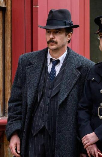 Sam Rockwell See How They Run Inspector Stoppard Trench Coat