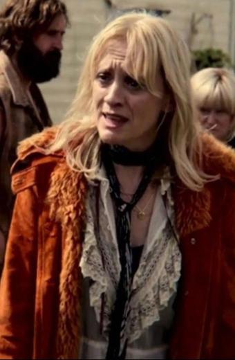 Erin Wiley Sex Education Anne-Marie Duff Long Trench Fur Coat