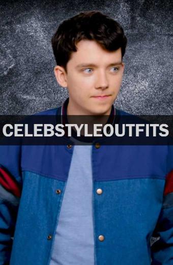 Asa Butterfield Sex Education Otis Milburn Blue Bomber Jacket