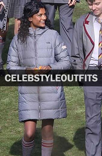 Simone Ashley Sex Education Olivia Hanan Quilted Puffer Coat
