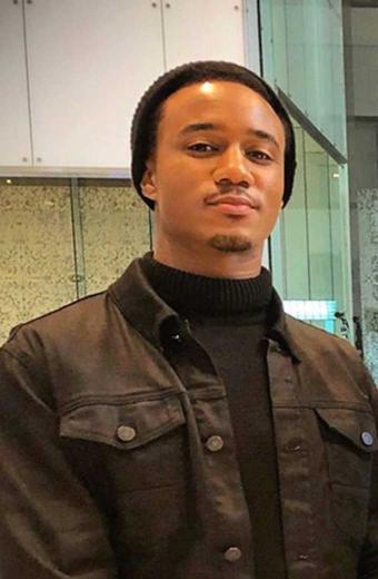 Jessie T Usher JJ Shaft Mens Black Bomber Cotton Jacket