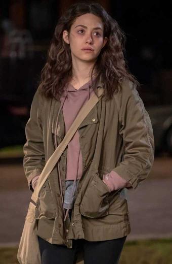 Shameless Emmy Rossum Fiona Gallagher Green Cotton Trench Coat
