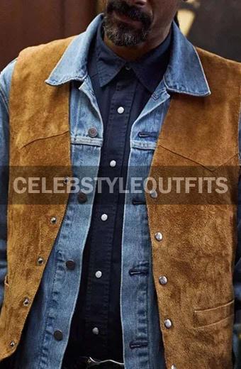 Day Shift Snoop Dog Big John Elliott Brown Suede Leather Vest