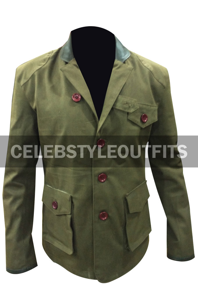 Skyfall Daniel Craig James Bond Green Cotton Trench Jacket