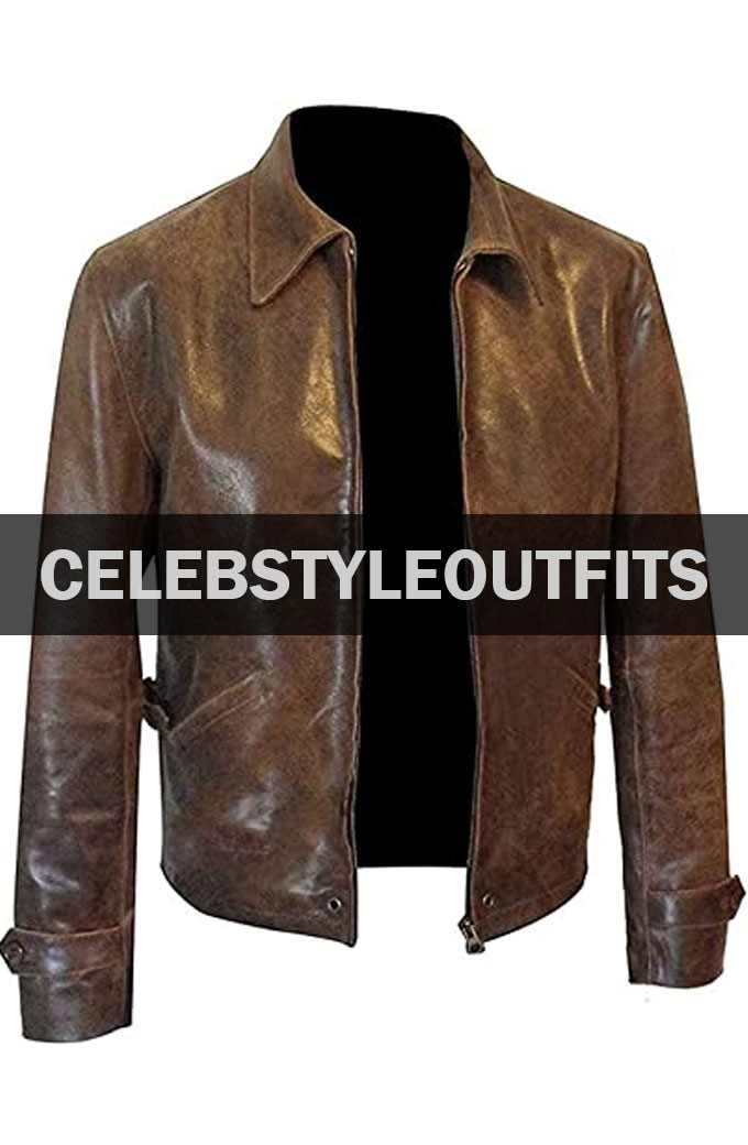 James Bond Skyfall Daniel Craig Vintage Brown Leather Jacket