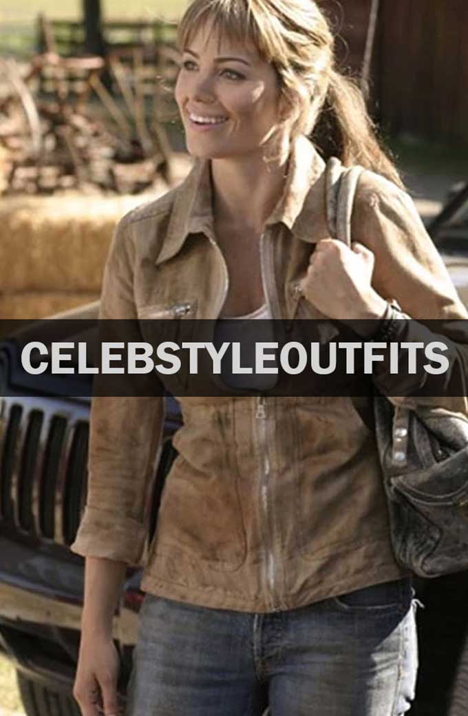 Smallville Lois Lane Erica Durance Suede Leather Jacket