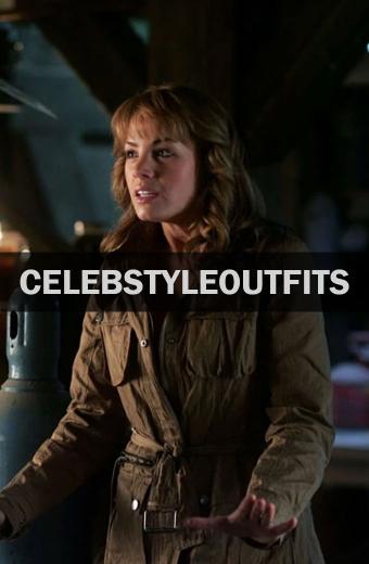 Lois Lane Smallville TV Show Erica Durance Brown Trench Coat