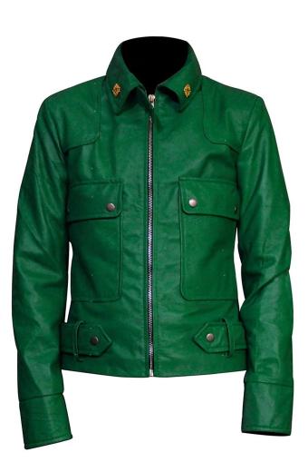 Allison Mack Smallville Chloe Sullivan Green Jacket