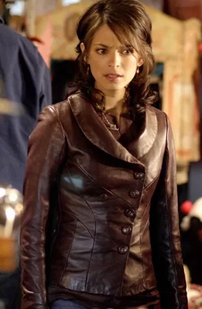 Kristin Kreuk Smallville Lana Lang Brown Leather Jacket