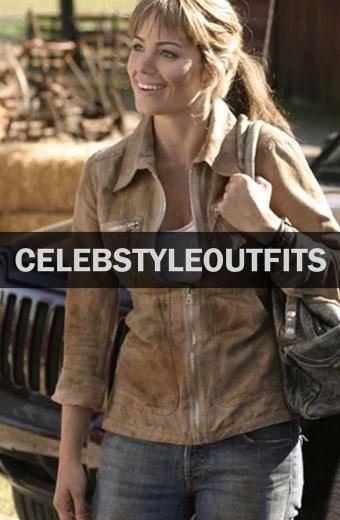 Lois Lane Erica Durance Smallville TV Show Brown Jacket