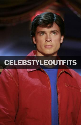 Superman Smallville Clark Kent Tom Welling Red Suede Jacket