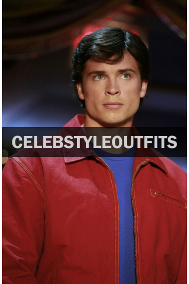 Superman Smallville Clark Kent Tom Welling Red Suede Jacket