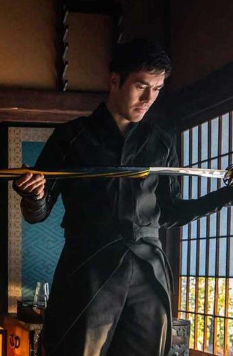 Henry Golding Snake Eyes Ninja Black Cosplay Leather Coat