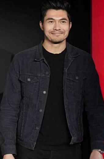 Henry Golding Snake Eyes Mens Street Black Denim Jacket
