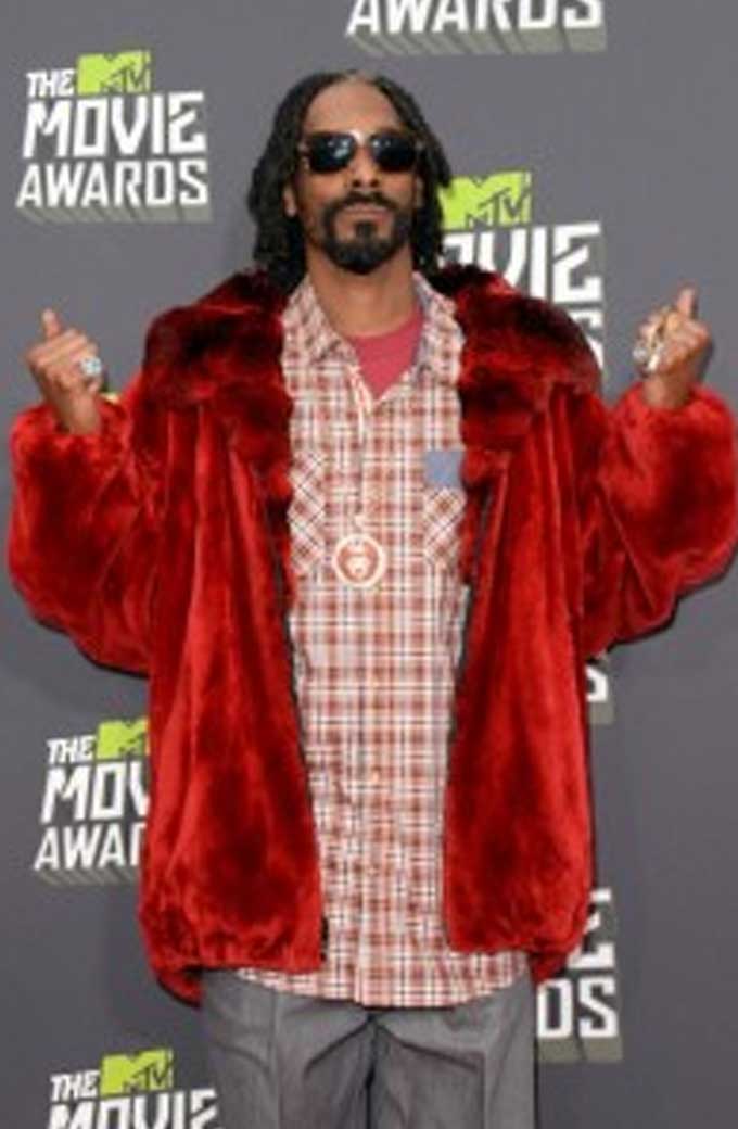 Snoop Dogg The MTV Movie Awards Bomber Red Velvet Jacket