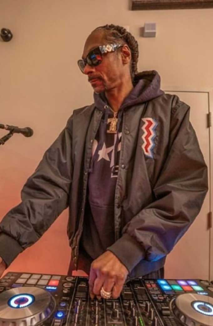 Mens Snoop Dogg Street Casual Bomber Black Parachute Jacket