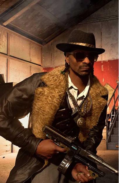 Snoop Dog Vanguard Call Of Duty Black Leather Trench Coat vanguard-call-of-duty-snoop-dog-coat
