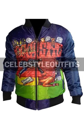 Snoop Dogg Doggy Style Mens Bomber Blue Polyester Jacket