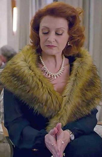 Snowpiercer Kerry OMalley Lilah Folger Green Wool Fur Coat