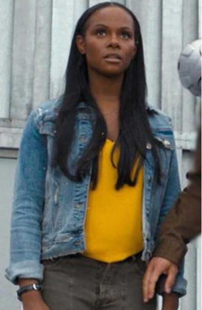 Sonic Hedgehog Tika Sumpter Maddie Wachowski Blue Denim Jacket tika-sumpter-sonic-hedgehog-jacket
