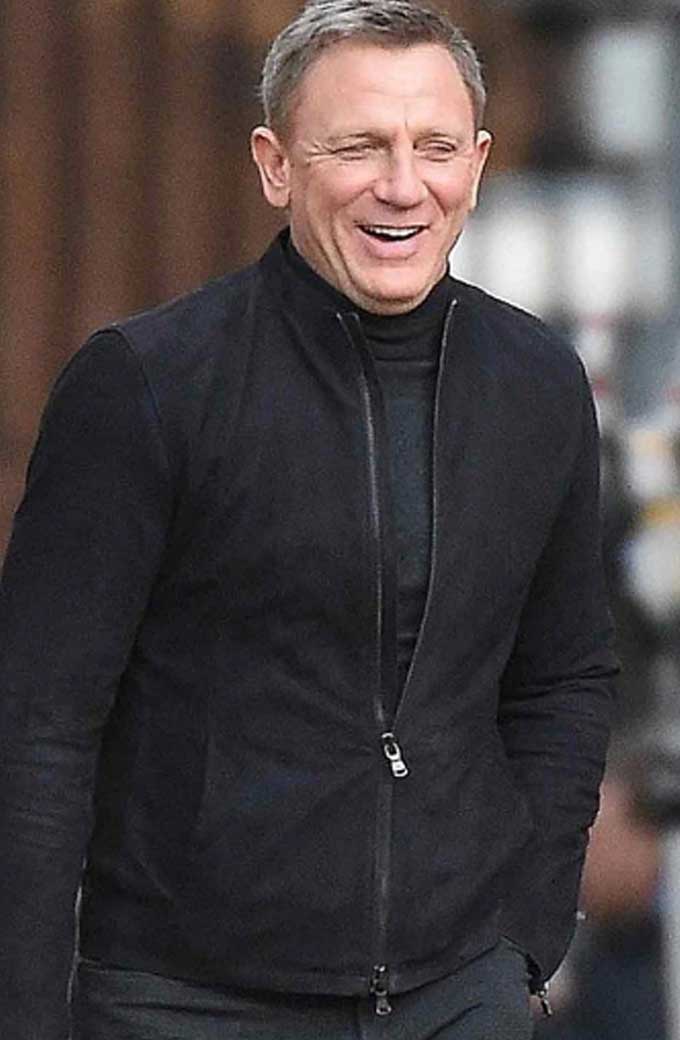Spectre James Bond Daniel Craig Bomber Black Cotton Jacket