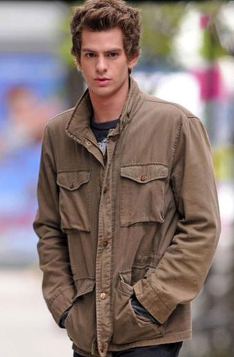 Andrew Garfield Spider Man Peter Parker Brown Cotton Jacket