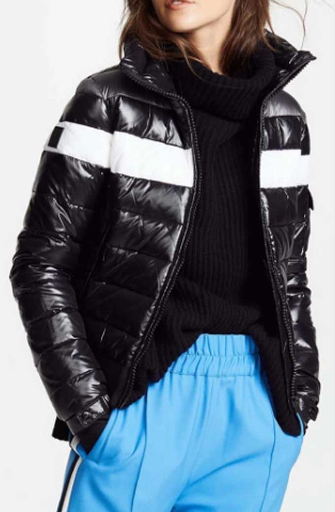 Spinning Out Amanda Zhou Jenn Yu Bomber Quilted Puffer Jacket