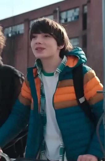 Jake Donovan Colan Spirit Halloween Hooded Blue Puffer Jacket
