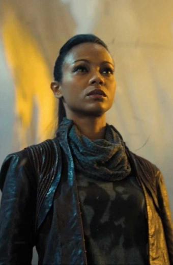 Zoe Saldana Star Trek Into Darkness Uhura Black Leather Jacket