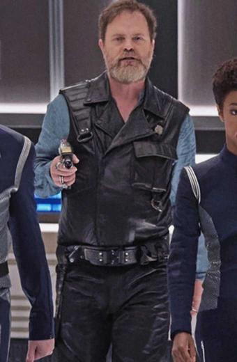 Harry Mudd Star Trek Discovery Rainn Wilson Black Biker Vest