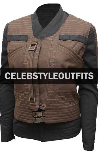 Felicity Jones Star Wars Rogue One Jyn Erso Brown Jacket