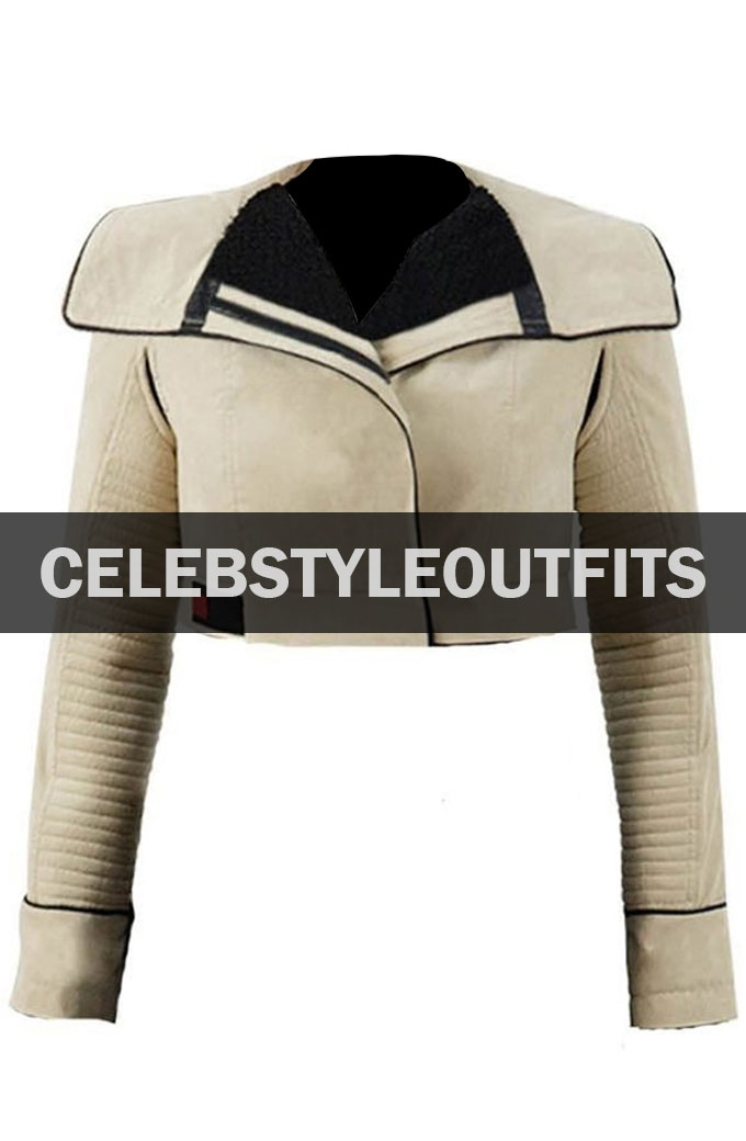 Solo Star Wars Story Qira Emilia Clarke Beige Cotton Jacket