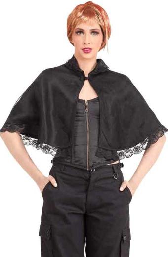 Victorian Steampunk Womens Cosplay Black Cotton Gothic Cape