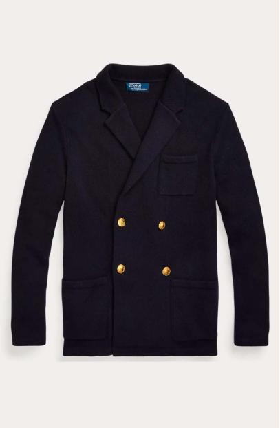Succession TV Series Logan Roy Brian Cox Black Wool Cardigan brian-cox-succession-cardigan