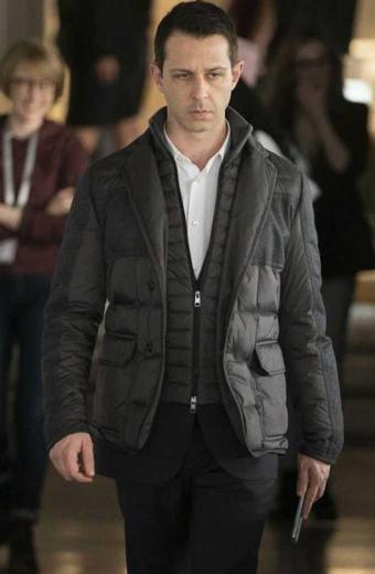 Roman Roy Kieran Culkin Succession Black Quilted Puffer Jacket