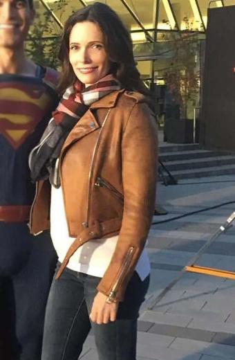 Lois Lane Supergirl Elizabeth Tulloch Brown Leather Jacket