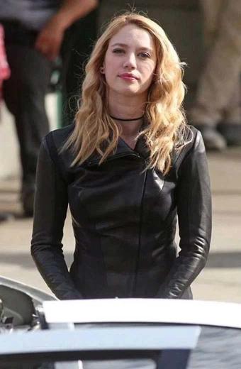 Supergirl Yael Grobglas Psi Gayle Marsh Black Leather Jacket